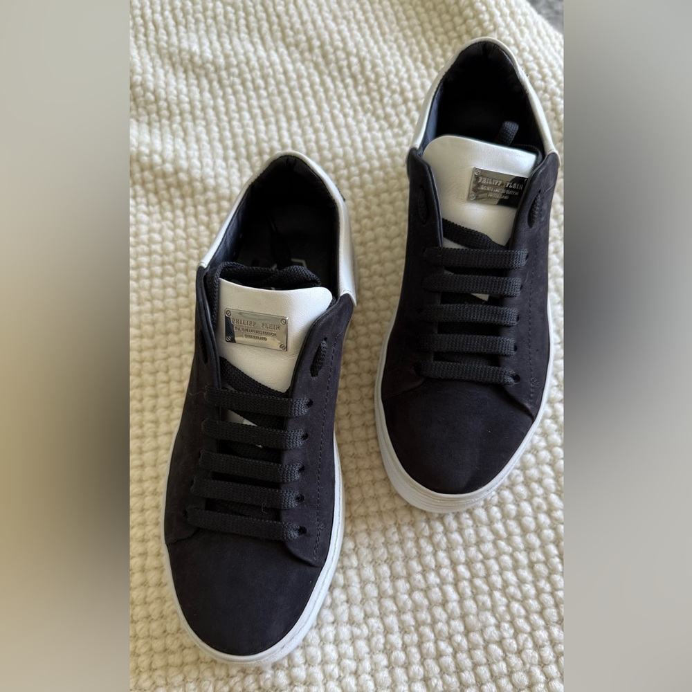 Philipp Plein Black and White Men's Sneakers